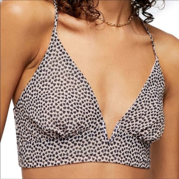 Free People Other - Free People Cassie Soft Pink Heart Bralette Small